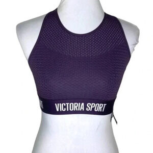 Victoria secret purple sports bra cross cross back xs